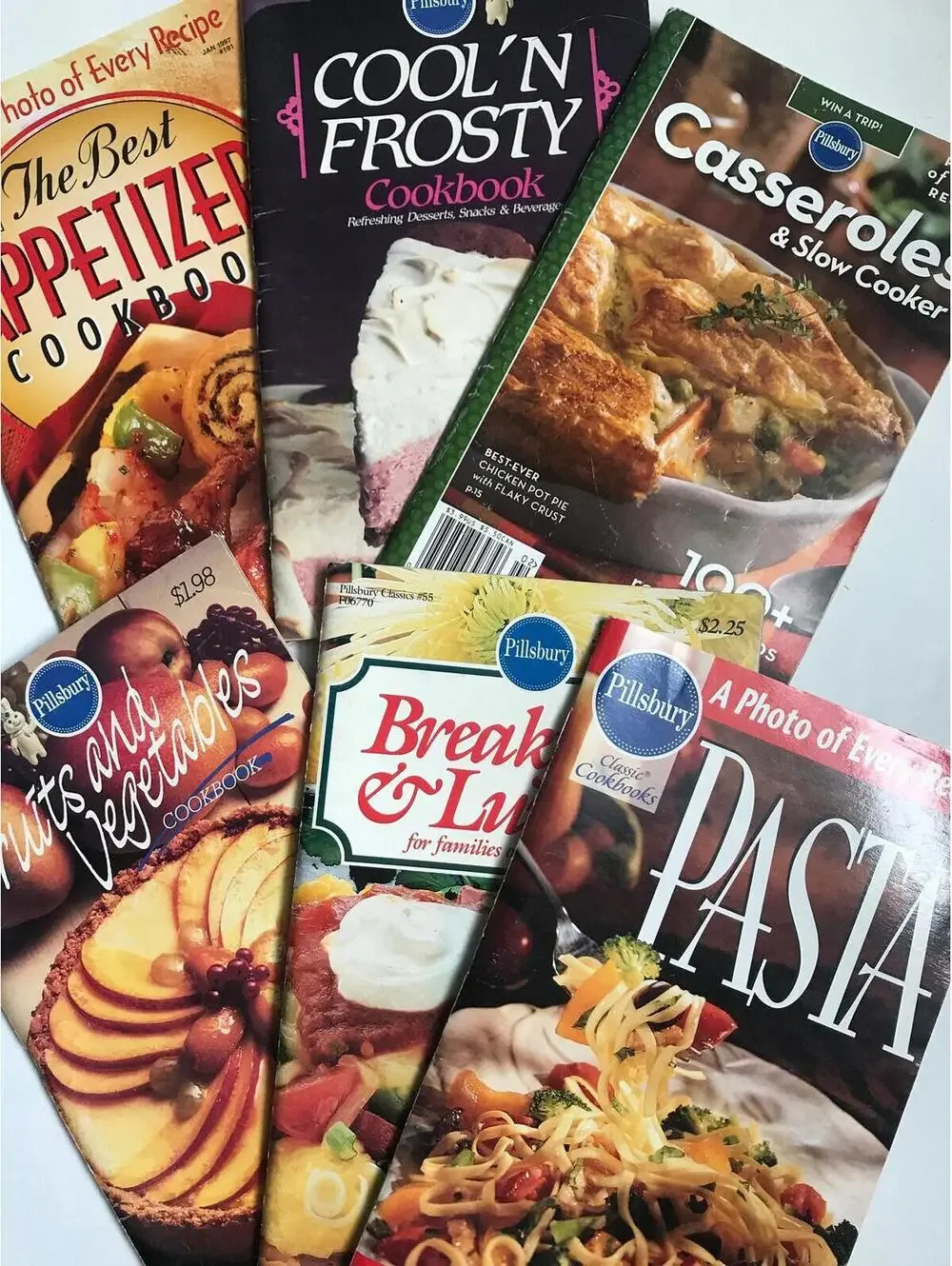 Vintage Pillsbury Cookbook Lot: 1980s-90s Recipe Books